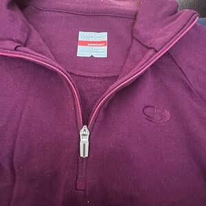 GUC Icebreaker Merino Plum Half-Zip Top - 5-6 yrs old